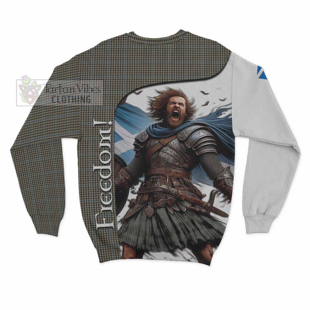 Tartan Vibes Clothing Haig Crest Tartan Sweatshirt Inspired by the Freedom of Scottish Warrior