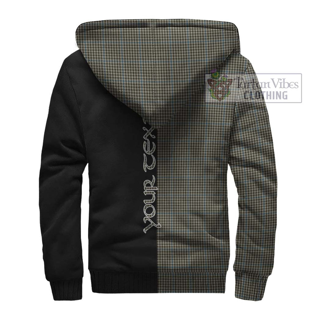 Haig Tartan Sherpa Hoodie with Family Crest and Half Of Me Style - Tartanvibesclothing Shop