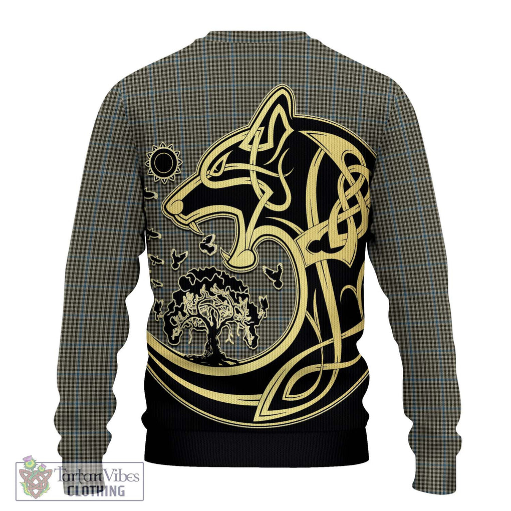 Haig Tartan Knitted Sweater with Family Crest Celtic Wolf Style - Tartan Vibes Clothing