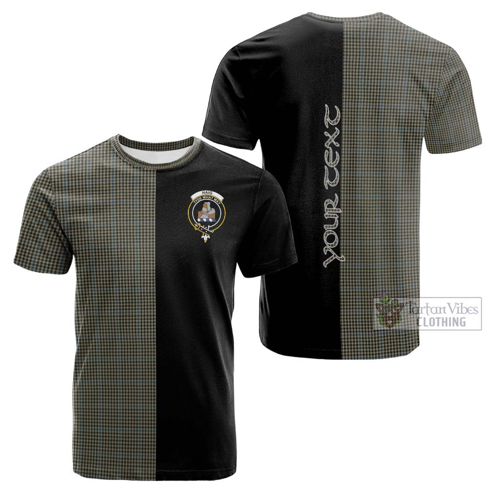 Tartan Vibes Clothing Haig Tartan Cotton T-shirt with Family Crest and Half Of Me Style