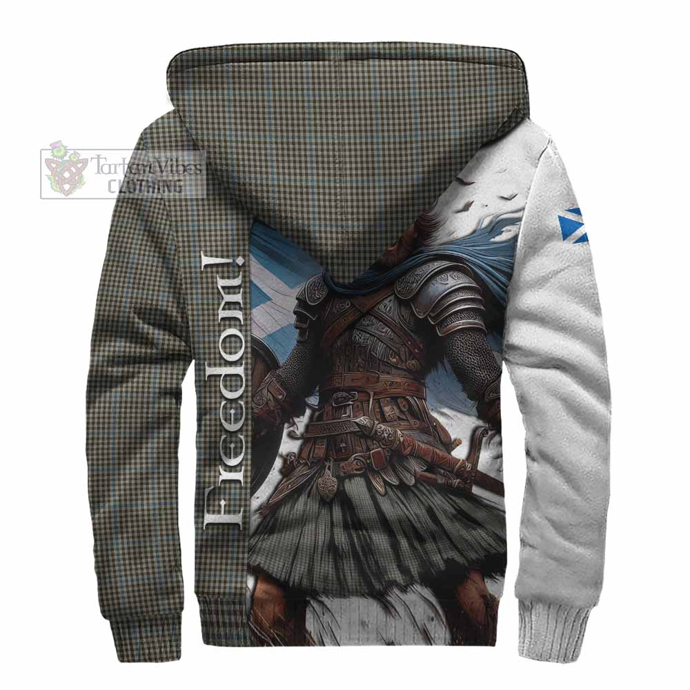 Tartan Vibes Clothing Haig Crest Tartan Sherpa Hoodie Inspired by the Freedom of Scottish Warrior