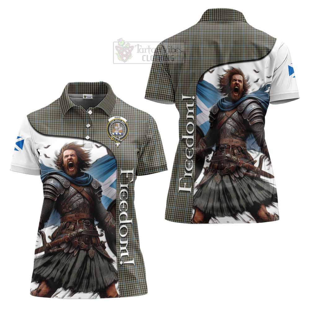 Tartan Vibes Clothing Haig Crest Tartan Women's Polo Shirt Inspired by the Freedom of Scottish Warrior