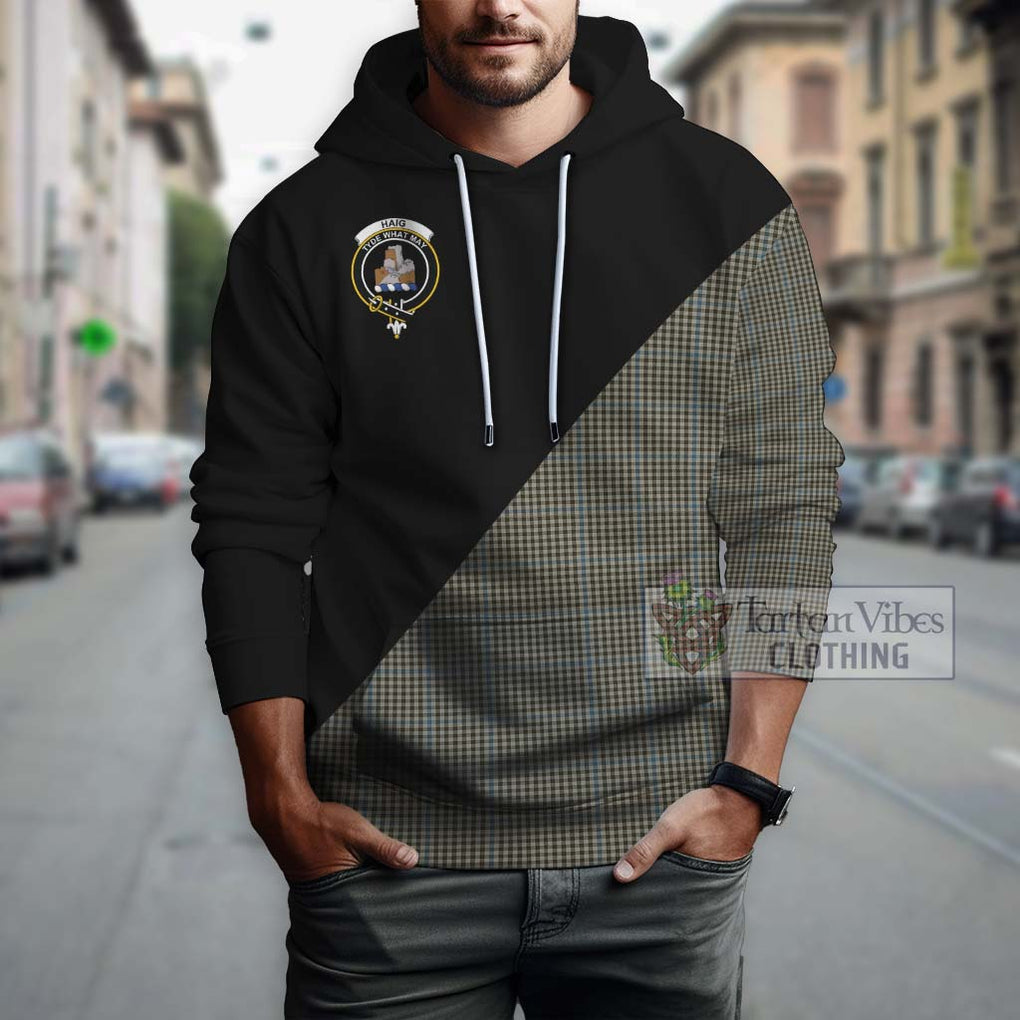 Haig Tartan Hoodie with Family Crest and Military Logo Style - Tartanvibesclothing Shop