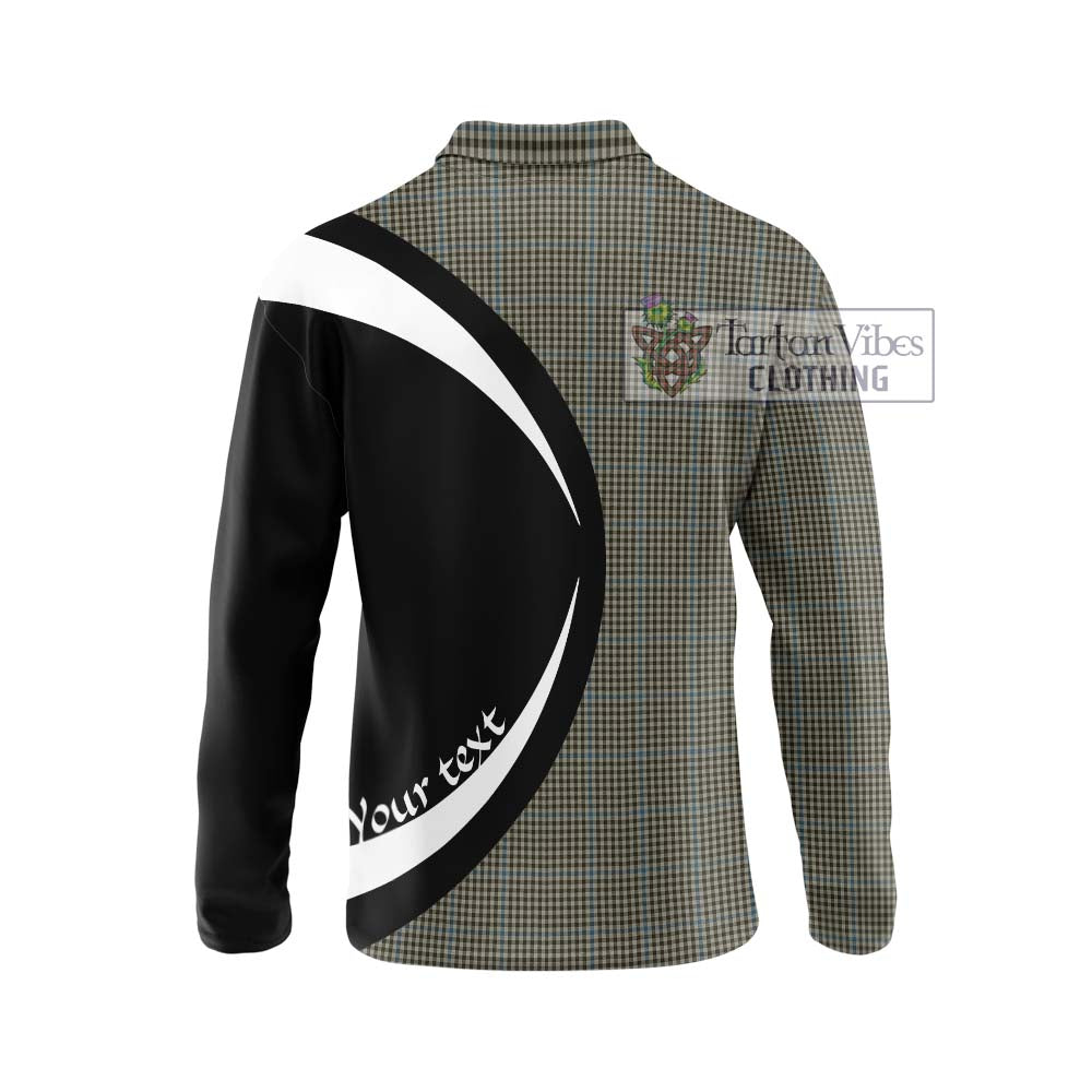 Haig Tartan Long Sleeve Polo Shirt with Family Crest Circle Style - Tartan Vibes Clothing