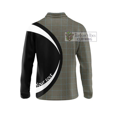 Haig Tartan Long Sleeve Polo Shirt with Family Crest Circle Style