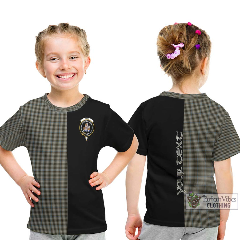 Haig Tartan Kid T-Shirt with Family Crest and Half Of Me Style - Tartanvibesclothing Shop