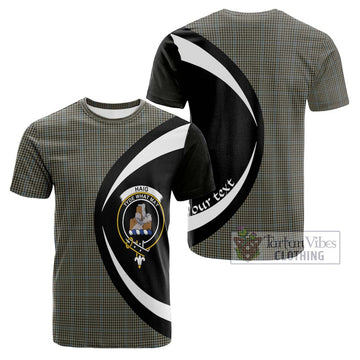 Haig Tartan Cotton T-shirt with Family Crest Circle Style