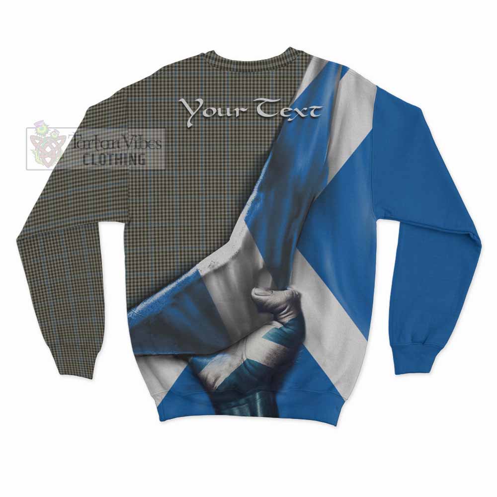 Tartan Vibes Clothing Haig Tartan Sweatshirt with Family Crest Scotland Patriotic Style