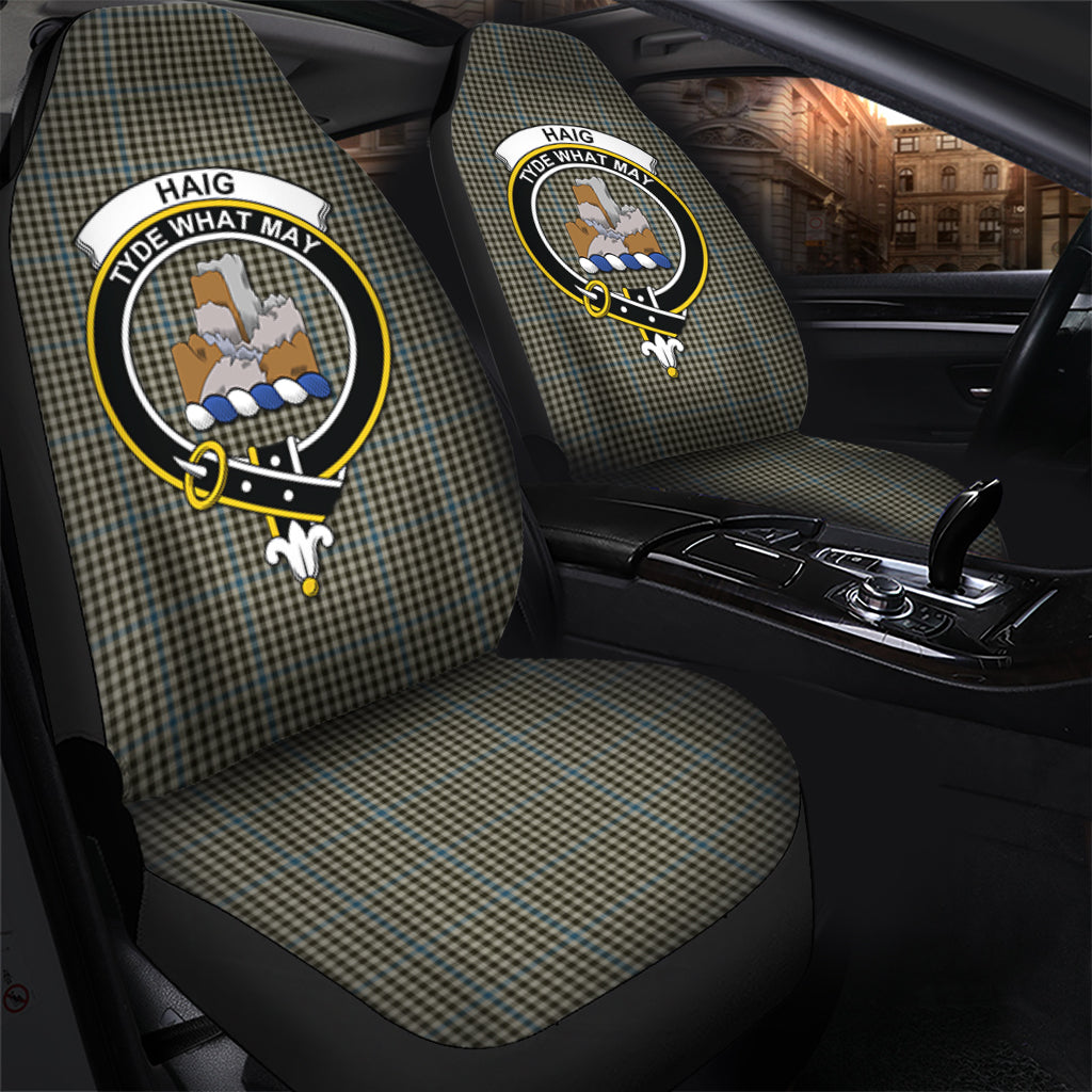 Haig Tartan Car Seat Cover with Family Crest - Tartanvibesclothing