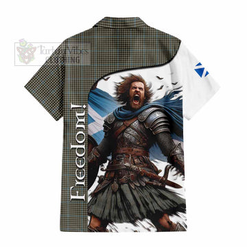 Haig Crest Tartan Short Sleeve Button Shirt Inspired by the Freedom of Scottish Warrior