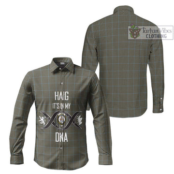 Haig Tartan Long Sleeve Button Shirt with Family Crest DNA In Me Style