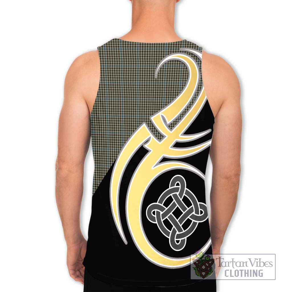 Haig Tartan Men's Tank Top with Family Crest and Celtic Symbol Style - Tartan Vibes Clothing