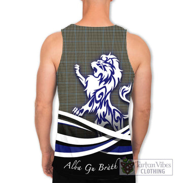 Haig Tartan Men's Tank Top with Alba Gu Brath Regal Lion Emblem