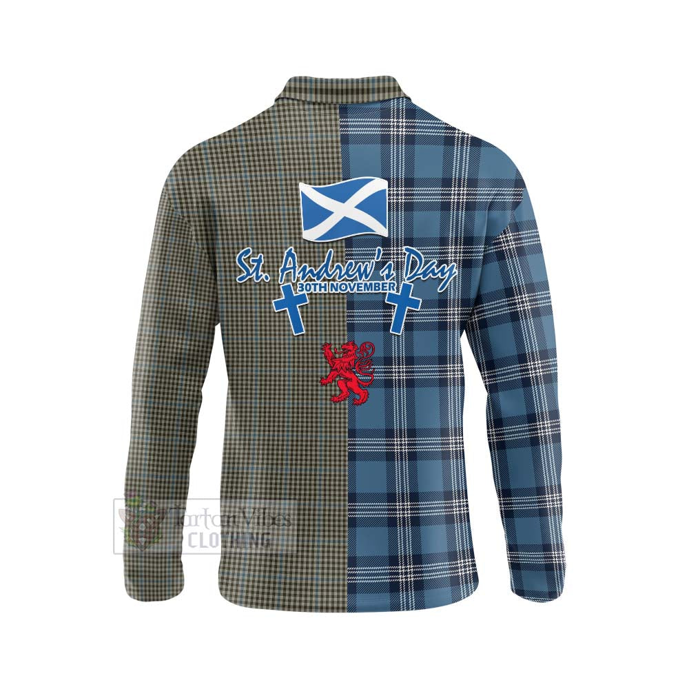 Haig Tartan Long Sleeve Polo Shirt Happy St. Andrew's Day Half Tartan Style - Tartan Vibes Clothing