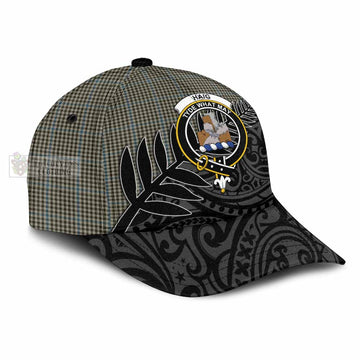 Haig Crest Tartan Classic Cap with New Zealand Silver Fern Half Style