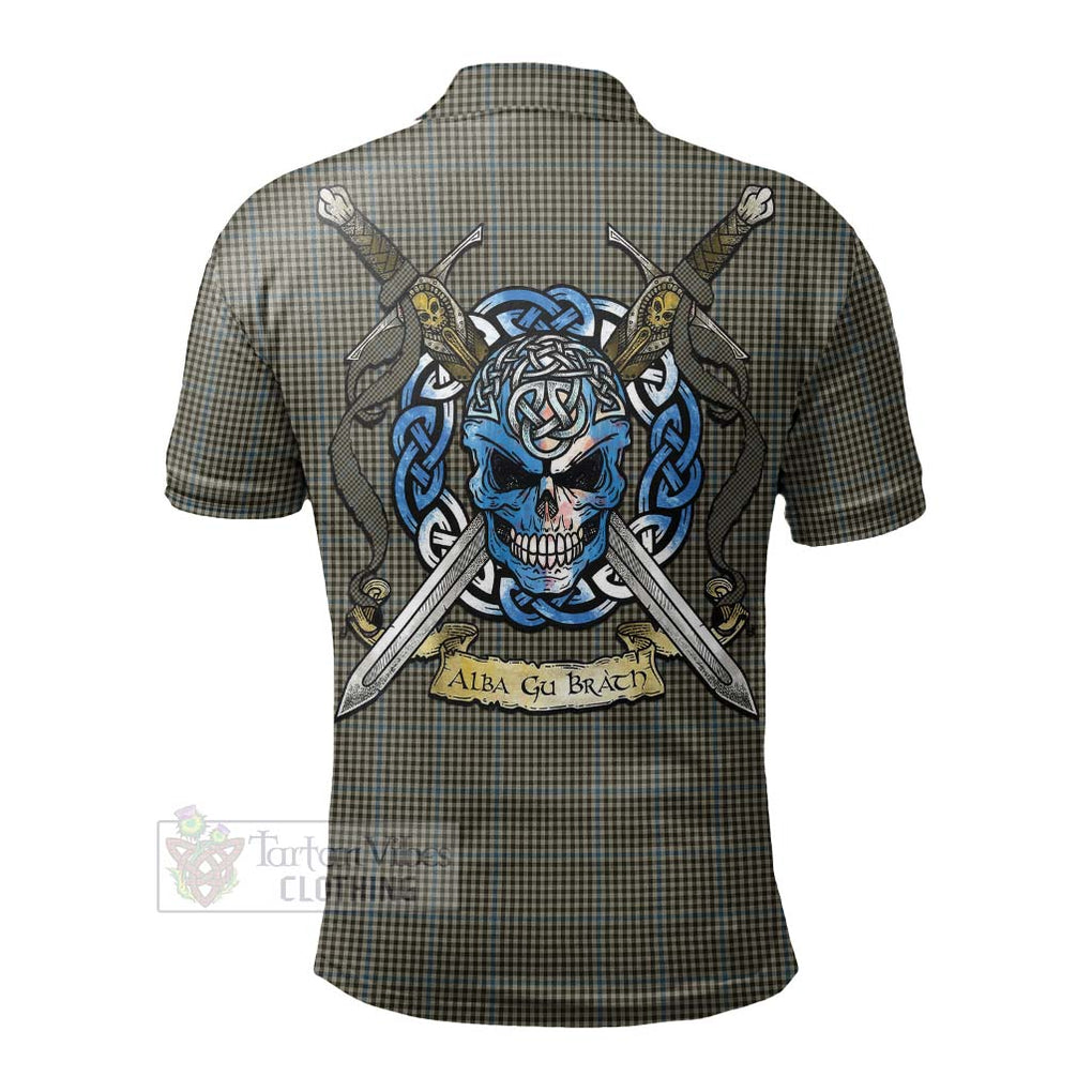 Tartan Vibes Clothing Haig Tartan Polo Shirt with Family Crest Celtic Skull Style