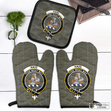 Haig Tartan Combo Oven Mitt & Pot-Holder with Family Crest