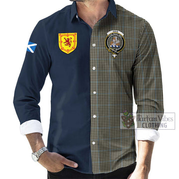 Haig Tartan Long Sleeve Button Shirt Alba with Scottish Lion Royal Arm Half Style