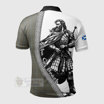 Haig Tartan Clan Crest Polo Shirt with Highlander Warrior Celtic Style