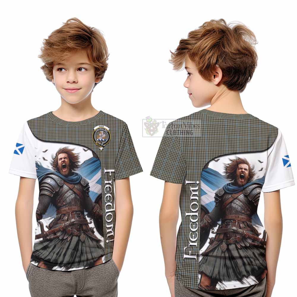 Tartan Vibes Clothing Haig Crest Tartan Kid T-Shirt Inspired by the Freedom of Scottish Warrior