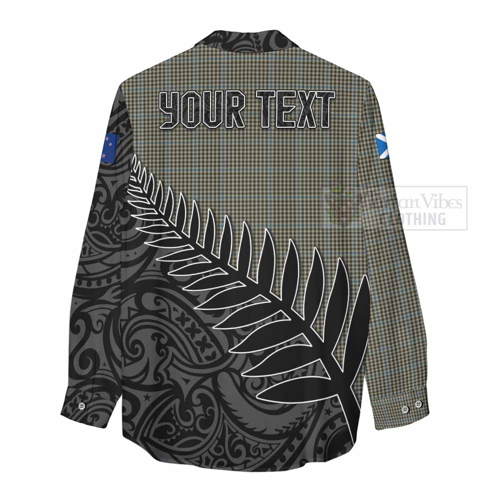 Tartan Vibes Clothing Haig Crest Tartan Women's Casual Shirt with New Zealand Silver Fern Half Style