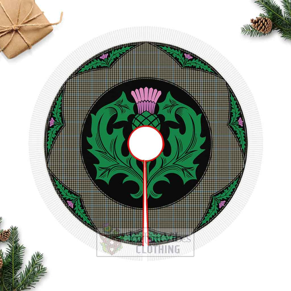 Tartan Vibes Clothing Haig Tartan Christmas Tree Skirt Scottish Thistle Style