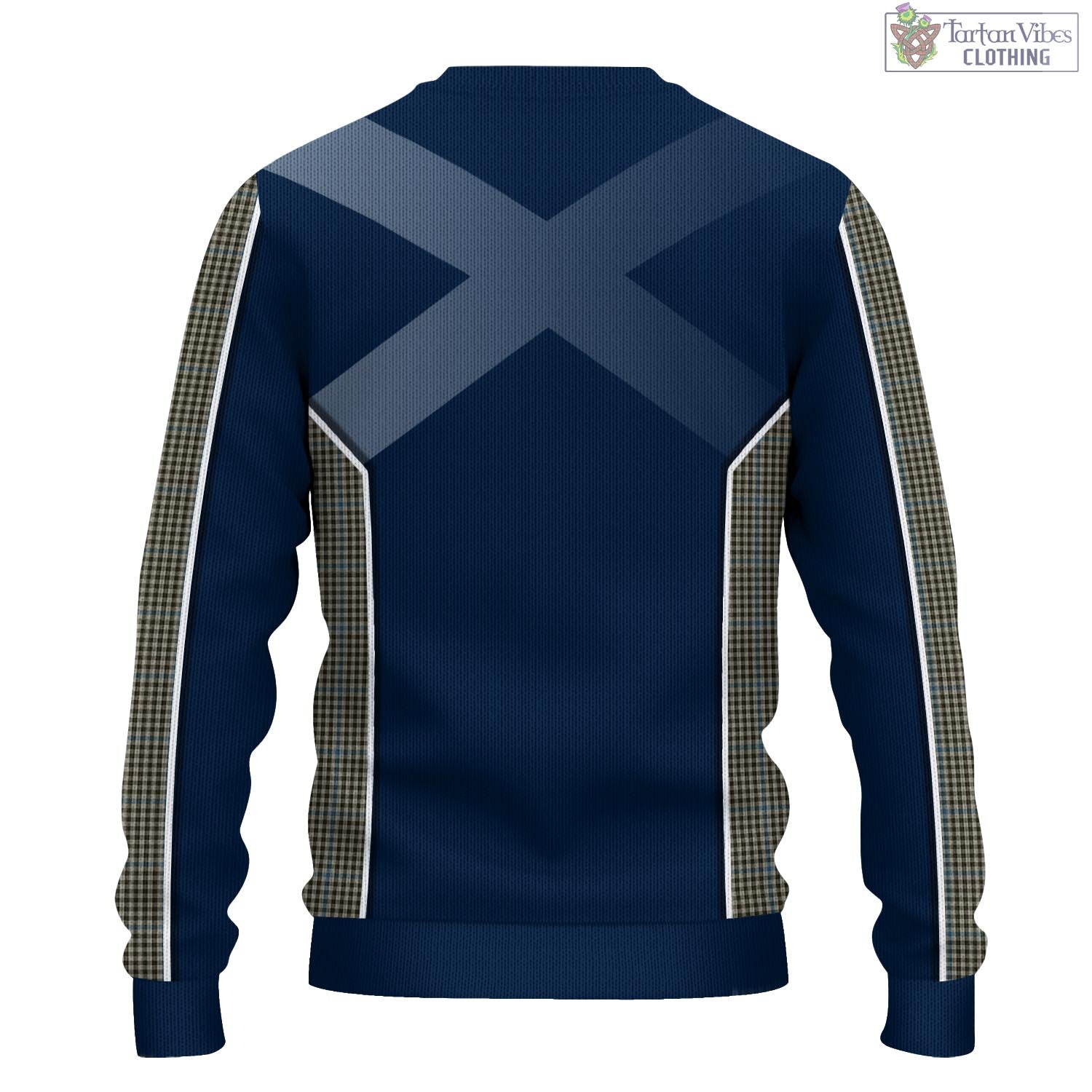 Tartan Vibes Clothing Haig Tartan Knitted Sweatshirt with Family Crest and Scottish Thistle Vibes Sport Style