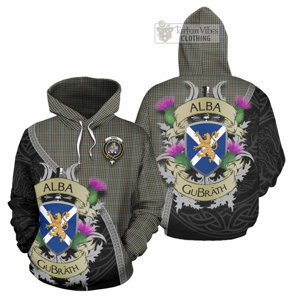 Haig Tartan Family Crest Hoodie Lion Rampant Royal Thistle Shield Celtic Inspired - Tartan Vibes Clothing