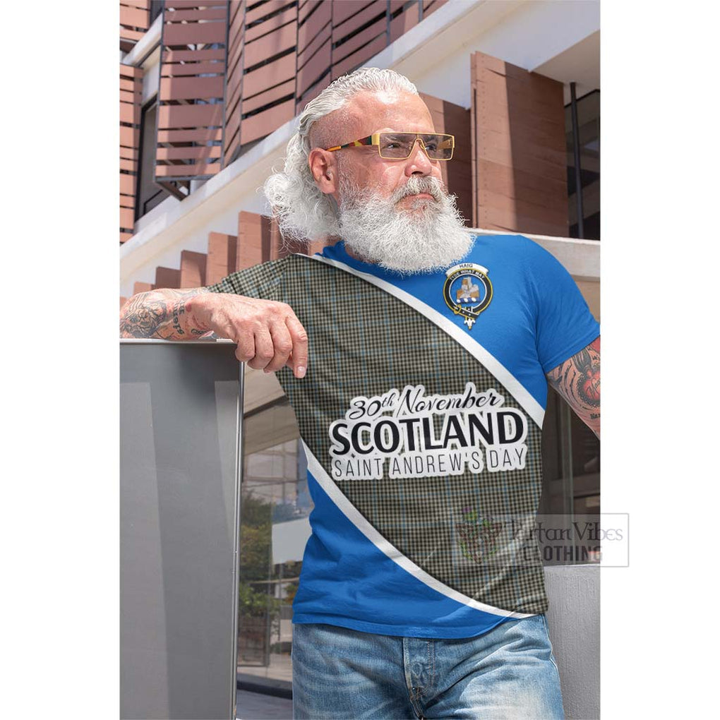 Tartan Vibes Clothing Haig Family Crest Tartan Cotton T-shirt Celebrate Saint Andrew's Day in Style