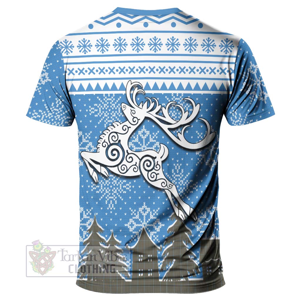 Tartan Vibes Clothing Haig Clan Christmas T-Shirt Celtic Reindeer Style