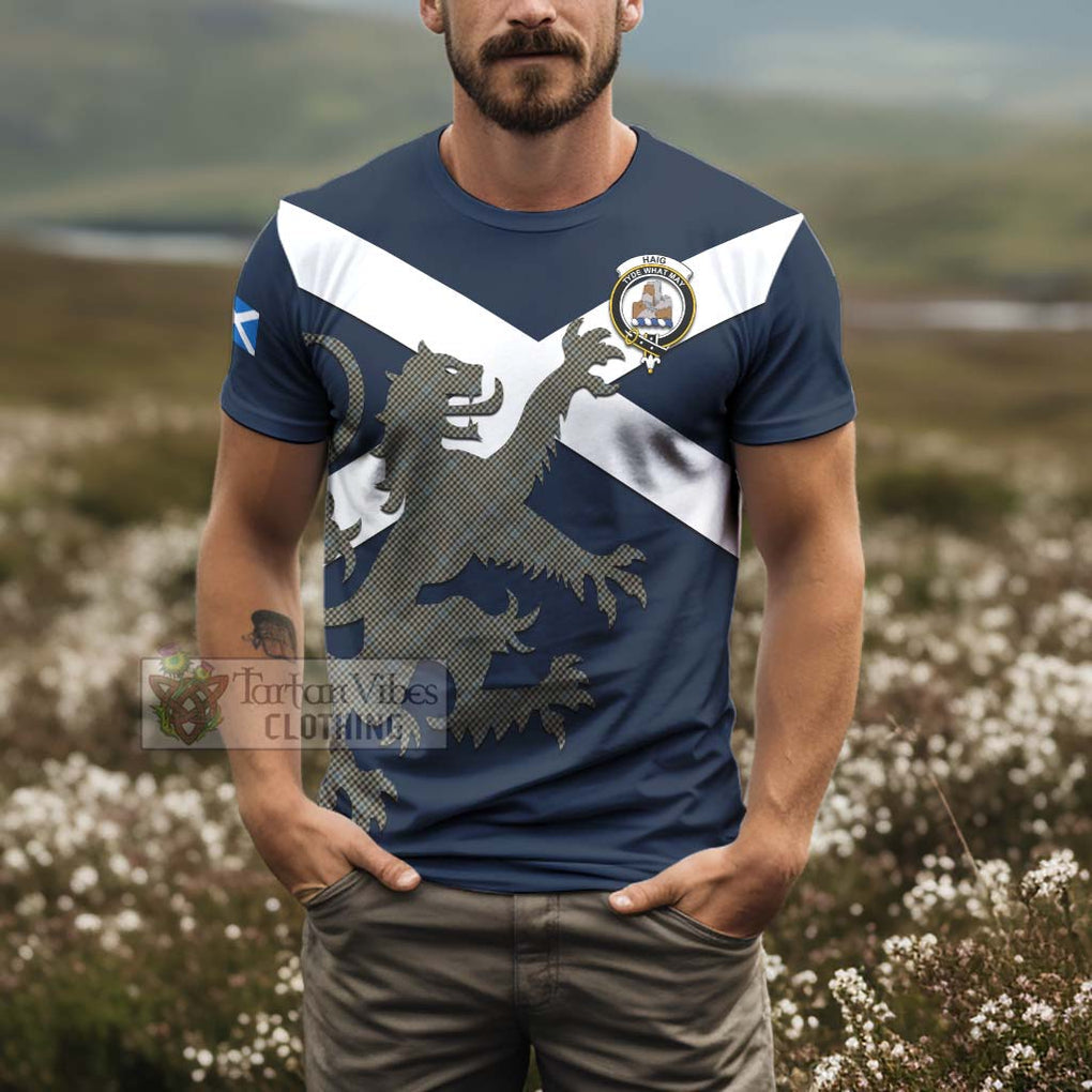 Tartan Vibes Clothing Haig Tartan Lion Rampant T-Shirt – Proudly Display Your Heritage with Alba Gu Brath and Clan Name