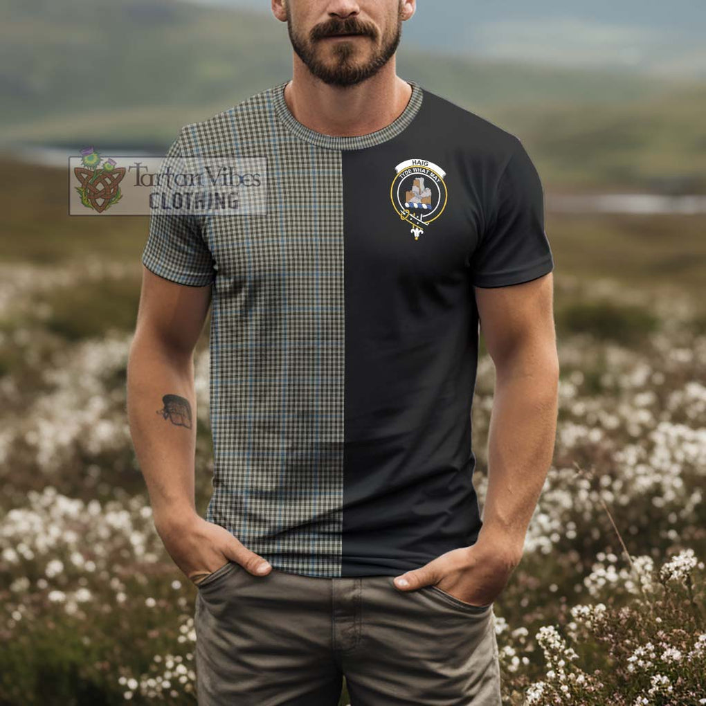 Haig Tartan T-Shirt with Family Crest and Half Of Me Style - Tartanvibesclothing Shop