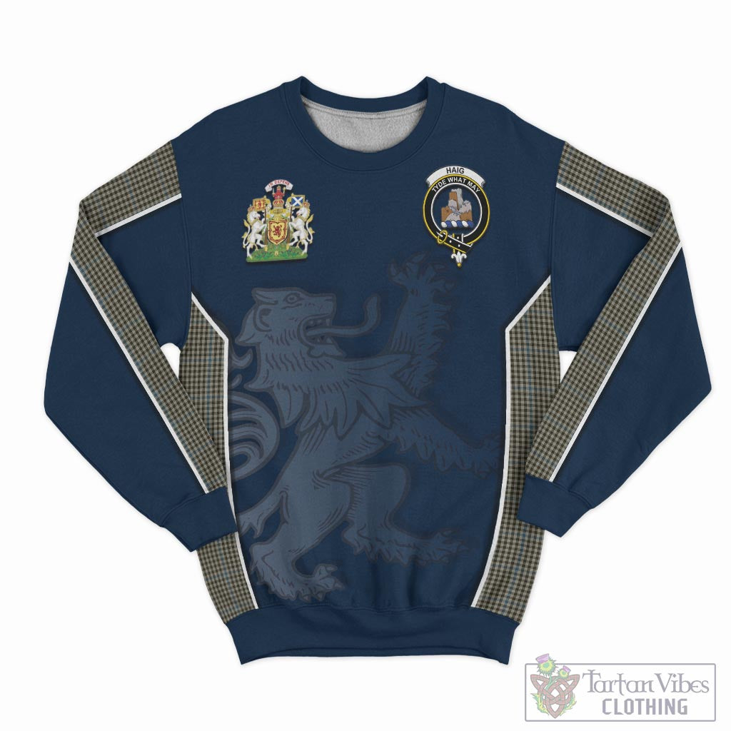 Tartan Vibes Clothing Haig Tartan Sweater with Family Crest and Lion Rampant Vibes Sport Style