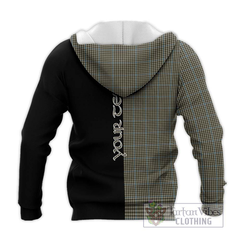 Haig Tartan Knitted Hoodie with Family Crest and Half Of Me Style - Tartanvibesclothing Shop