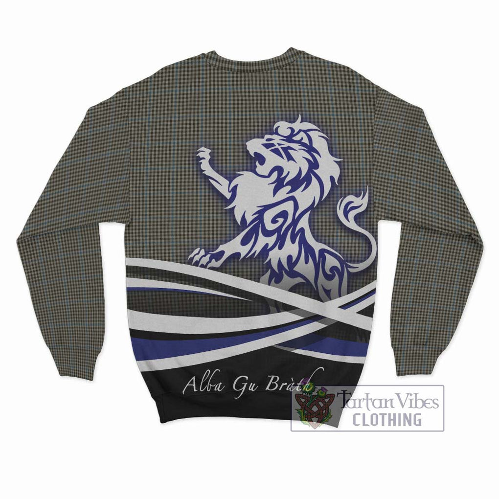 Haig Tartan Sweatshirt with Alba Gu Brath Regal Lion Emblem - Tartanvibesclothing Shop