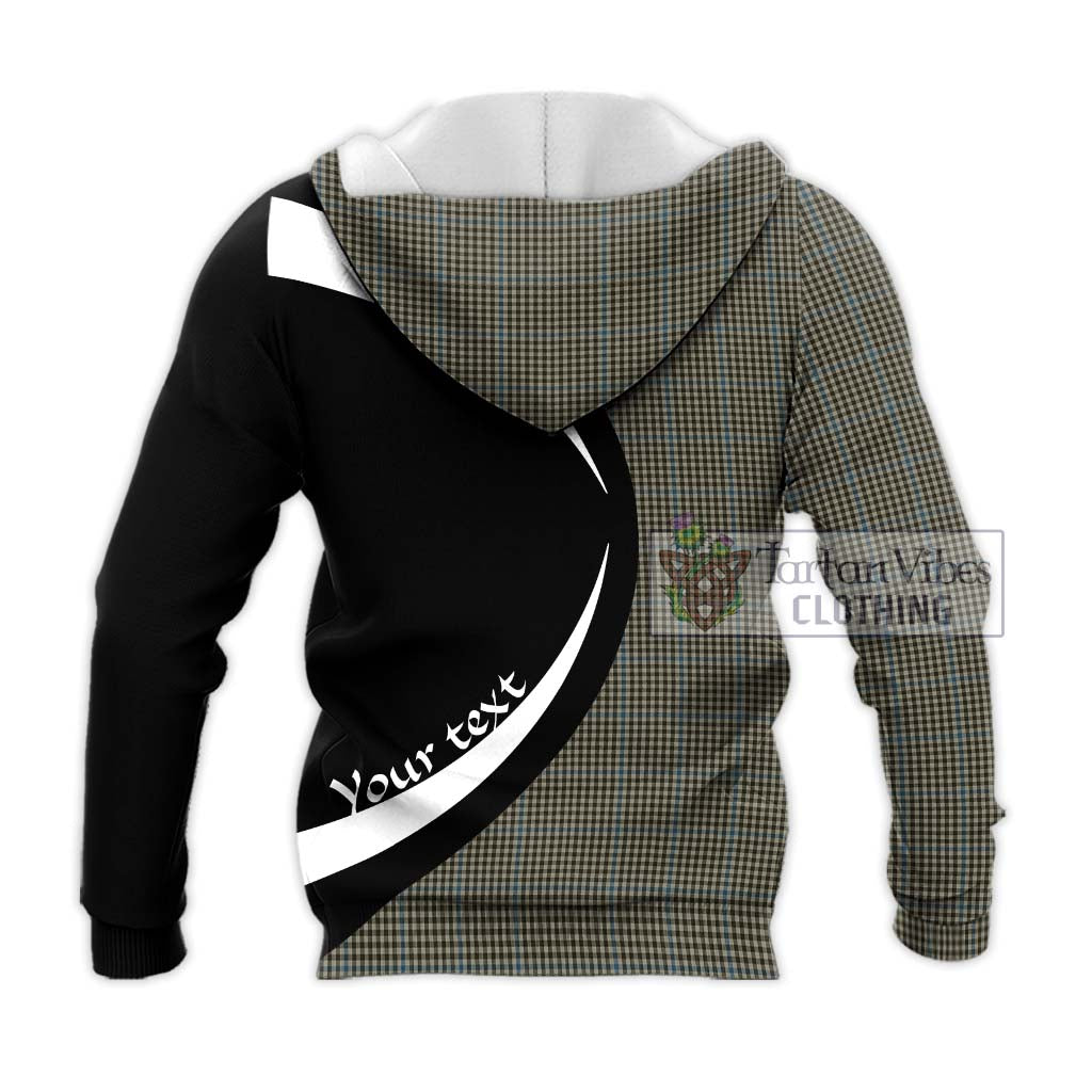 Haig Tartan Knitted Hoodie with Family Crest Circle Style - Tartan Vibes Clothing