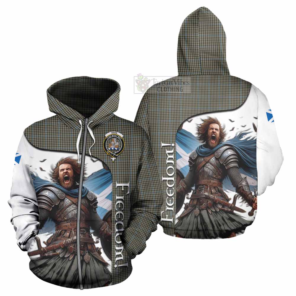 Tartan Vibes Clothing Haig Crest Tartan Hoodie Inspired by the Freedom of Scottish Warrior