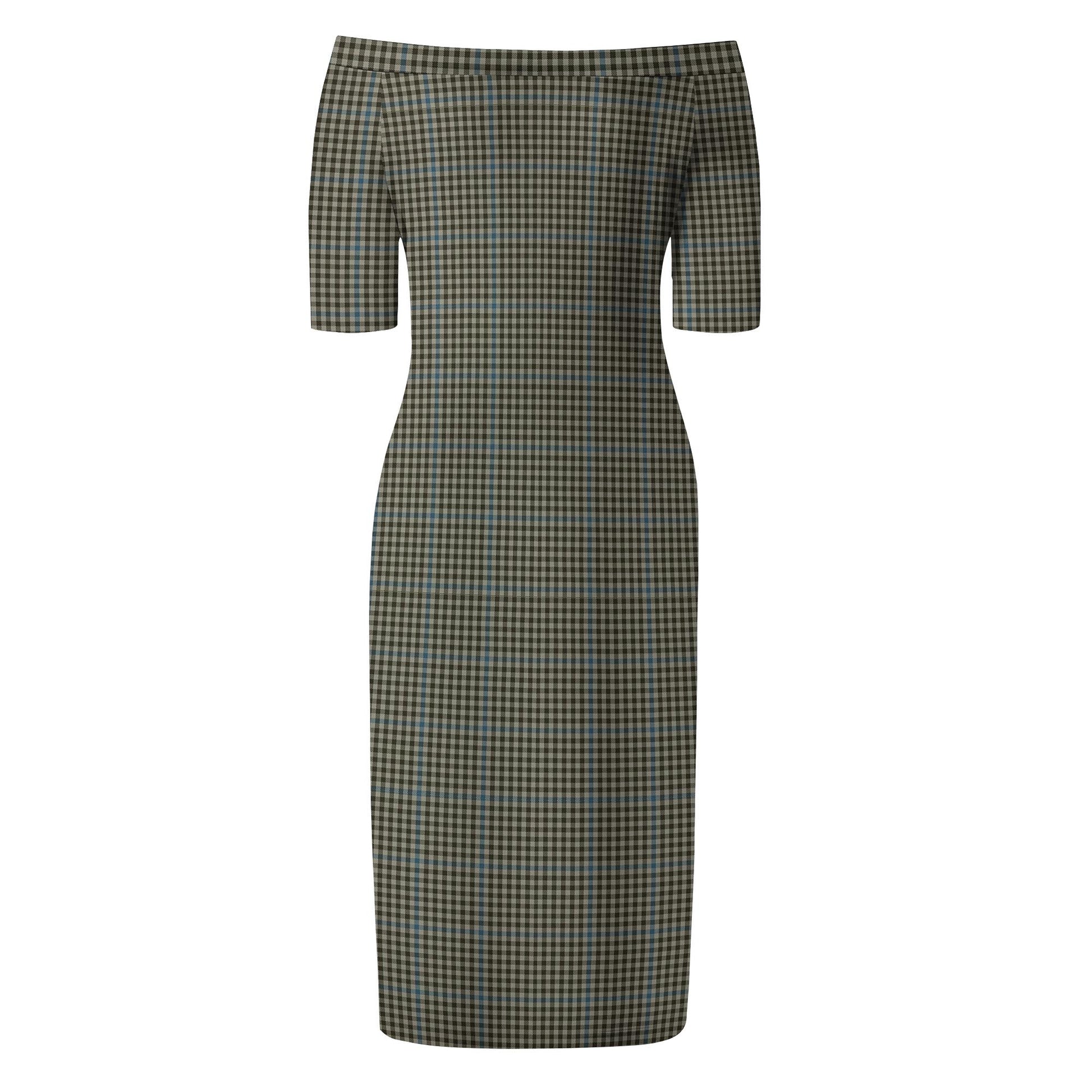 Haig Tartan Off Shoulder Lady Dress - Tartanvibesclothing