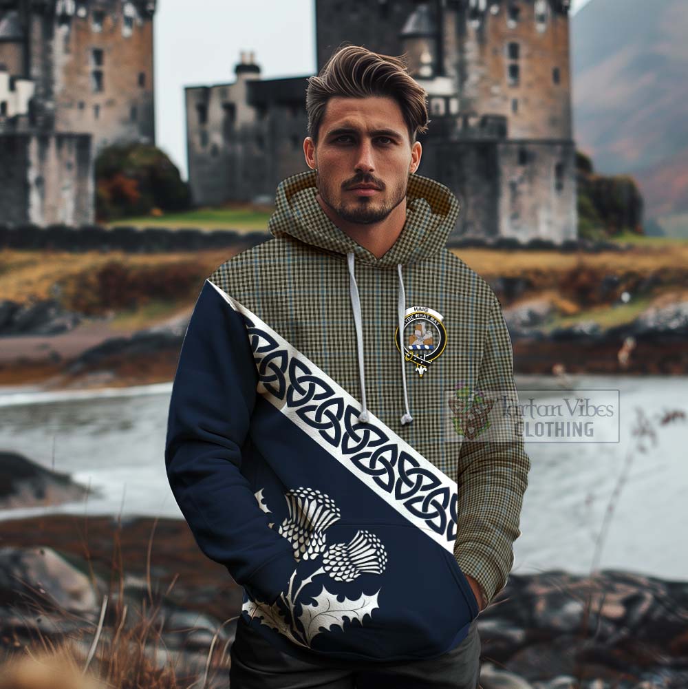 Tartan Vibes Clothing Haig Tartan Cotton Hoodie Featuring Thistle and Scotland Map