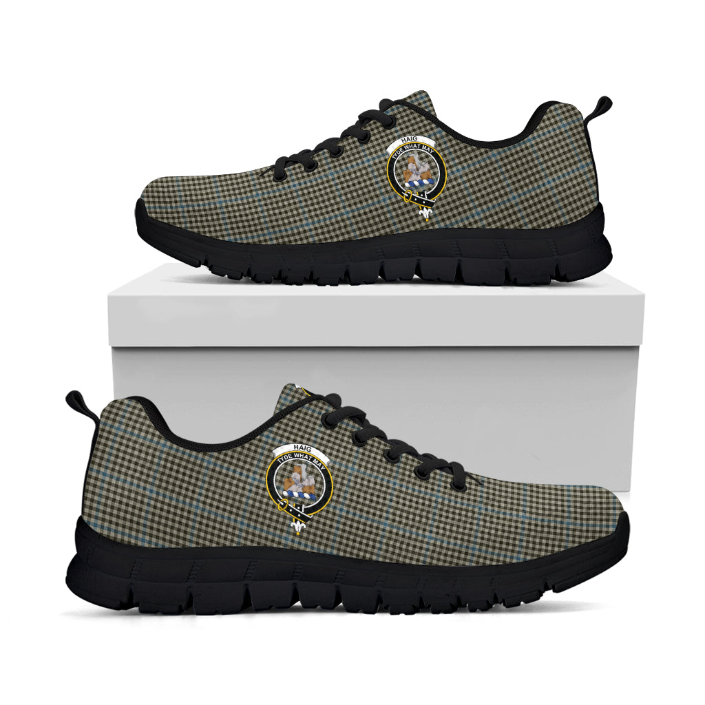 Haig Tartan Sneakers with Family Crest - Tartan Vibes Clothing