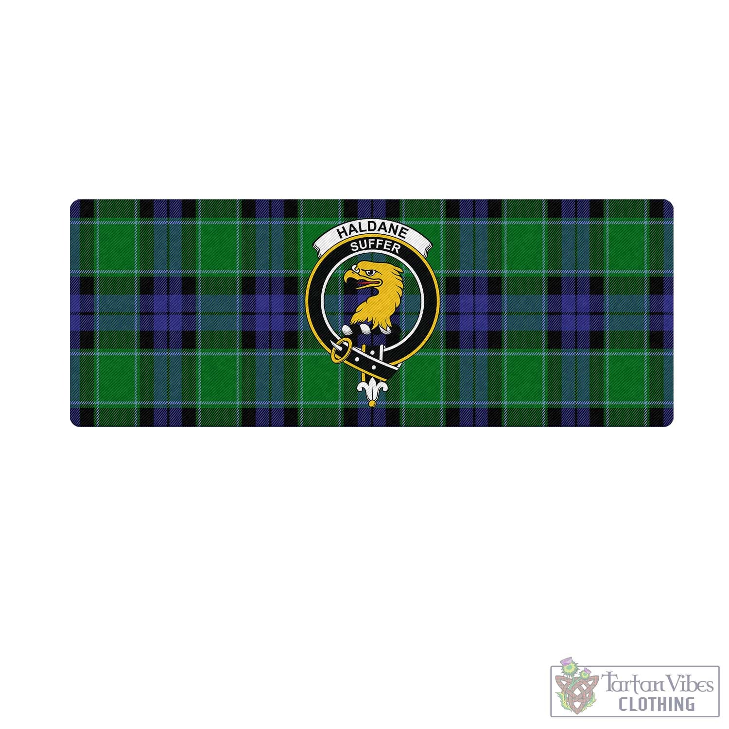 Tartan Vibes Clothing Haldane Tartan Mouse Pad with Family Crest