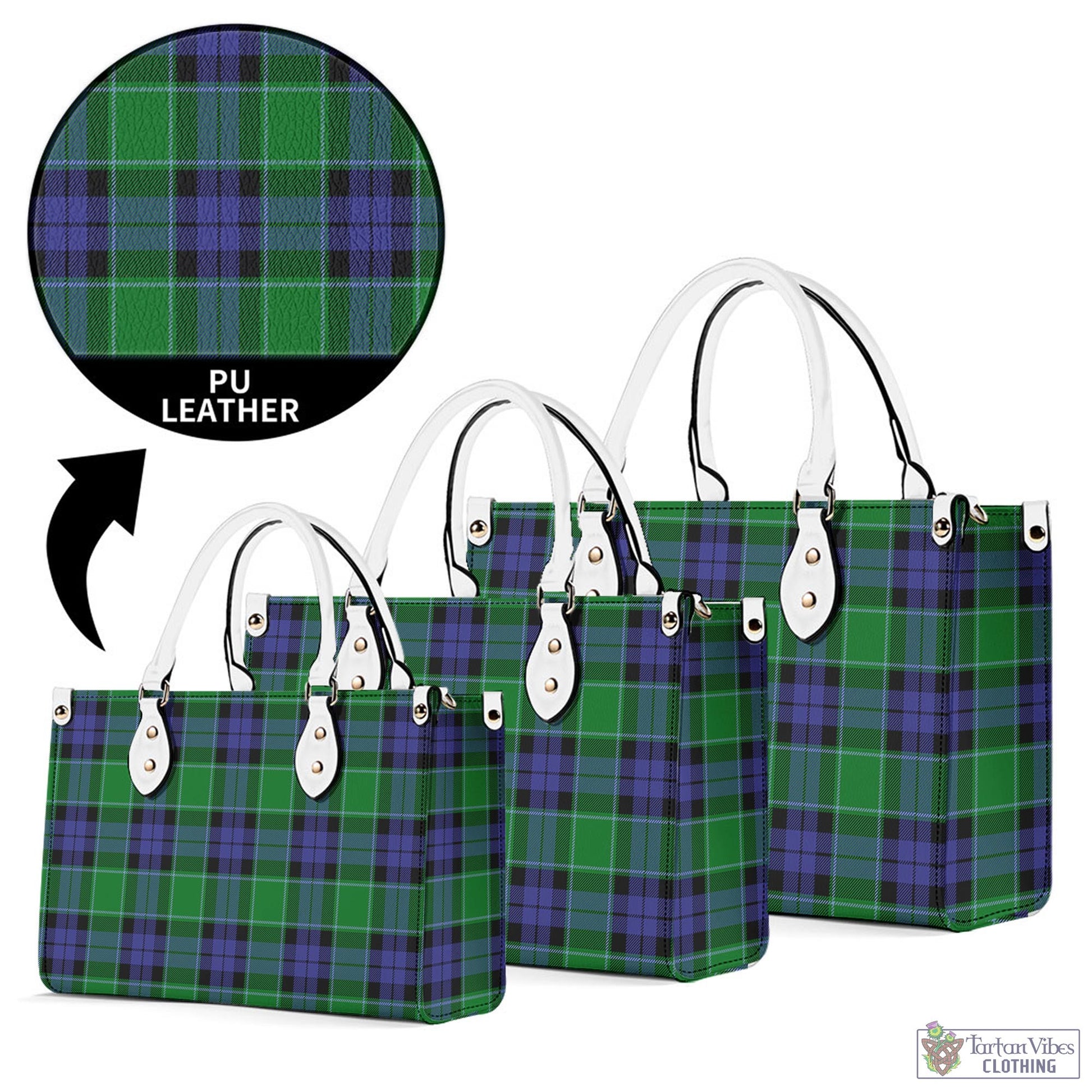 Tartan Vibes Clothing Haldane Tartan Luxury Leather Handbags