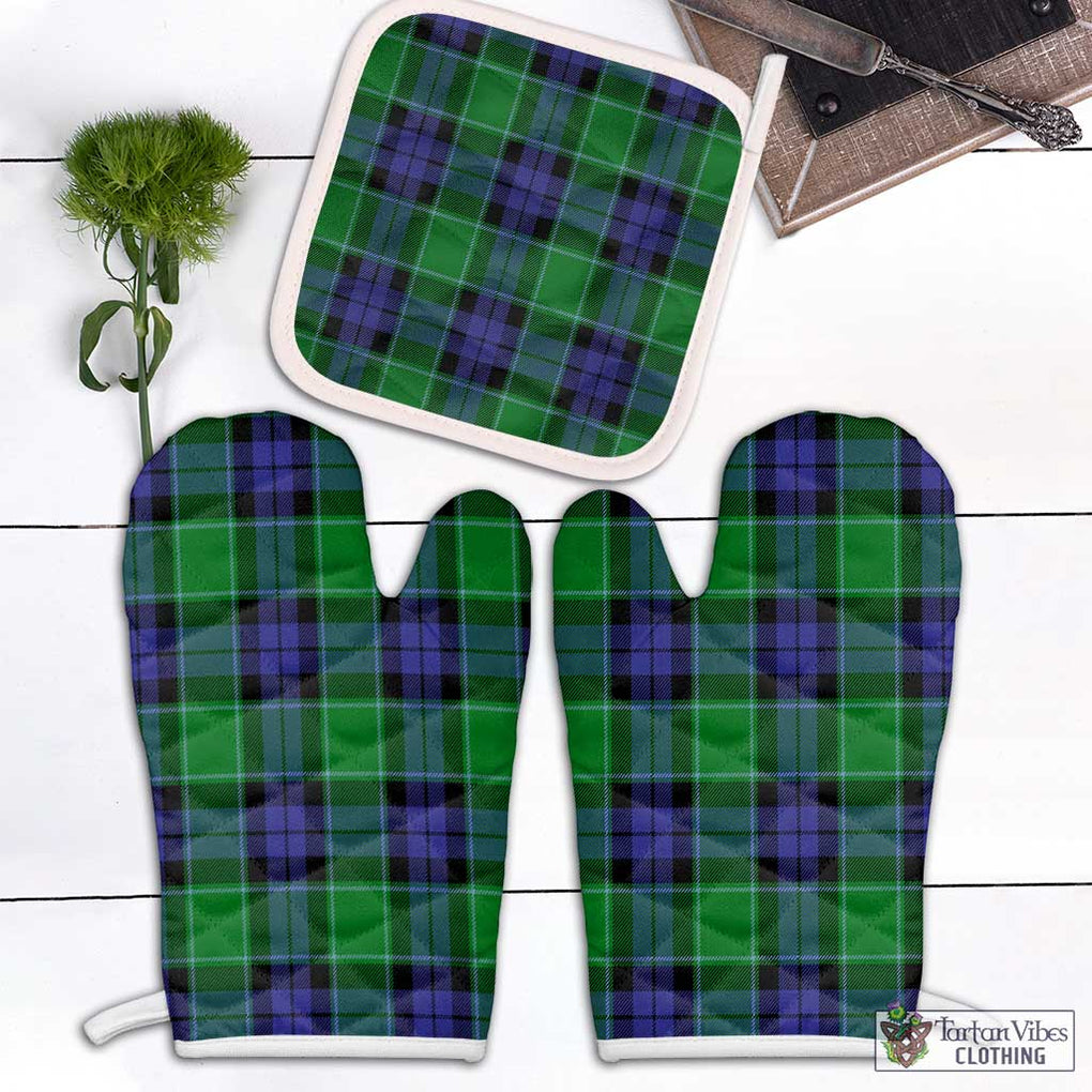 Haldane Tartan Combo Oven Mitt & Pot-Holder White - Tartan Vibes Clothing