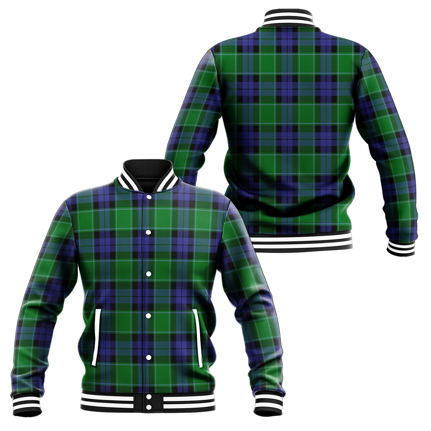 Haldane Tartan Baseball Jacket Unisex - Tartan Vibes Clothing