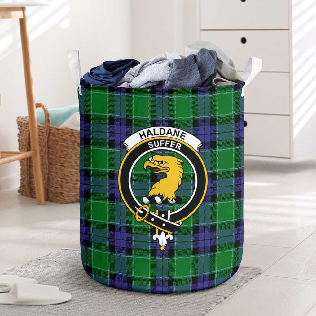 Haldane Tartan Laundry Basket with Family Crest One Size - Tartanvibesclothing Shop