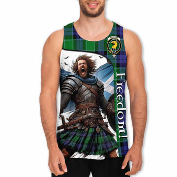 Haldane Crest Tartan Men's Tank Top Inspired by the Freedom of Scottish Warrior