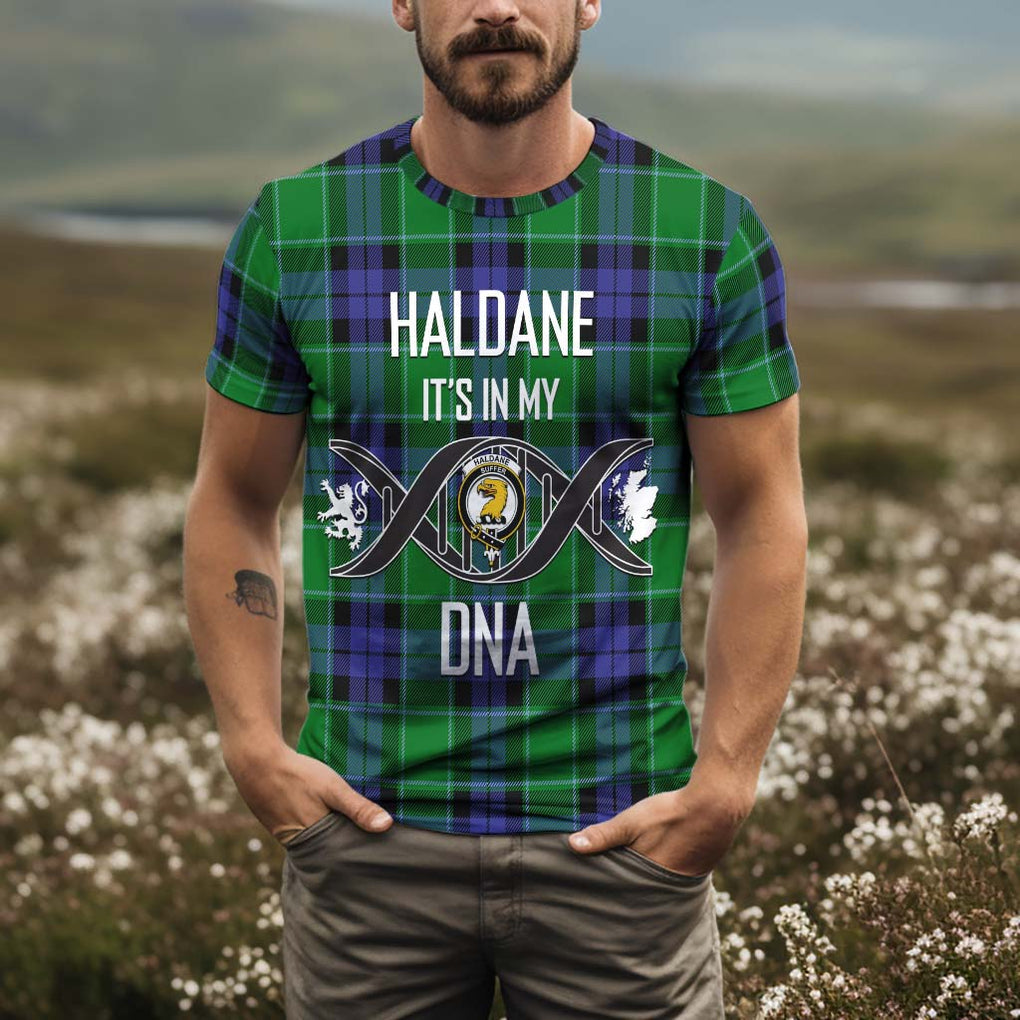 Haldane Tartan T-Shirt with Family Crest DNA In Me Style Kid's Shirt - Tartan Vibes Clothing