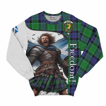 Haldane Crest Tartan Sweatshirt Inspired by the Freedom of Scottish Warrior