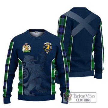 Haldane Tartan Ugly Sweater with Family Crest and Lion Rampant Vibes Sport Style