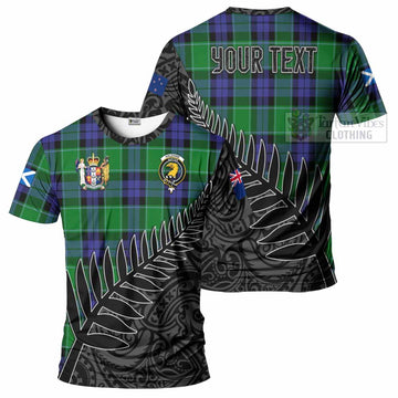 Haldane Crest Tartan T-Shirt with New Zealand Silver Fern Half Style